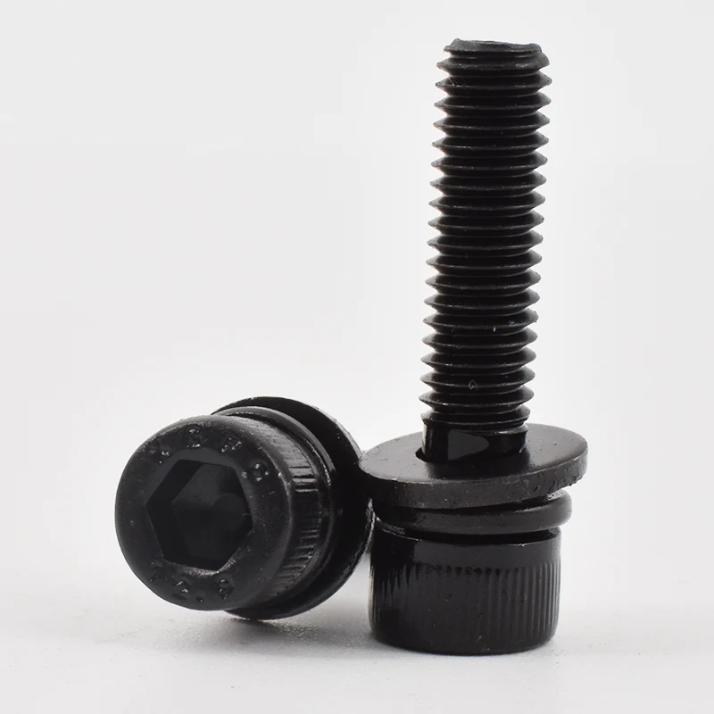 Black Oxide Hex Socket Cap Head Combination Skruvar