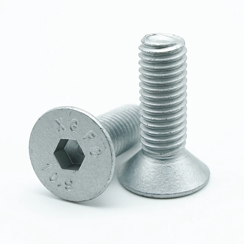 Dacromet-belagd Hex Socket Countersunk Huvudlockskruvar