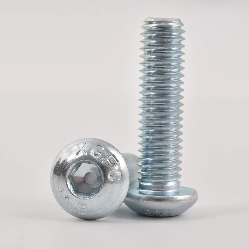 Galvaniserade hex socket -knapphuvudskruvar
