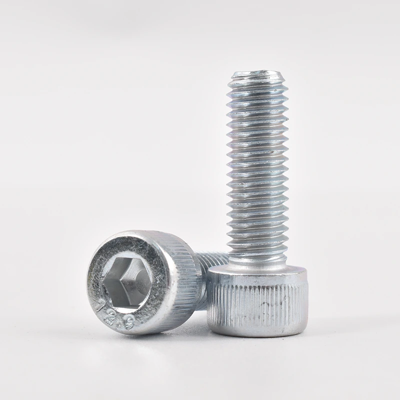 Nickelpläterad hex socket countersunk head cap skruvar